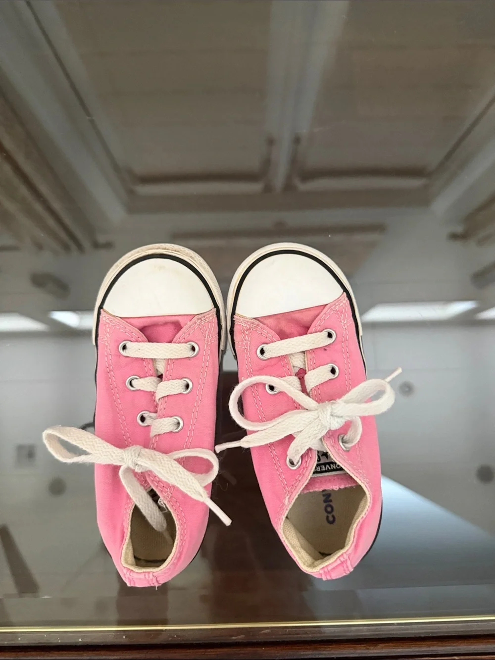 Converse Kids Pink Canvas Low-Top Sneakers